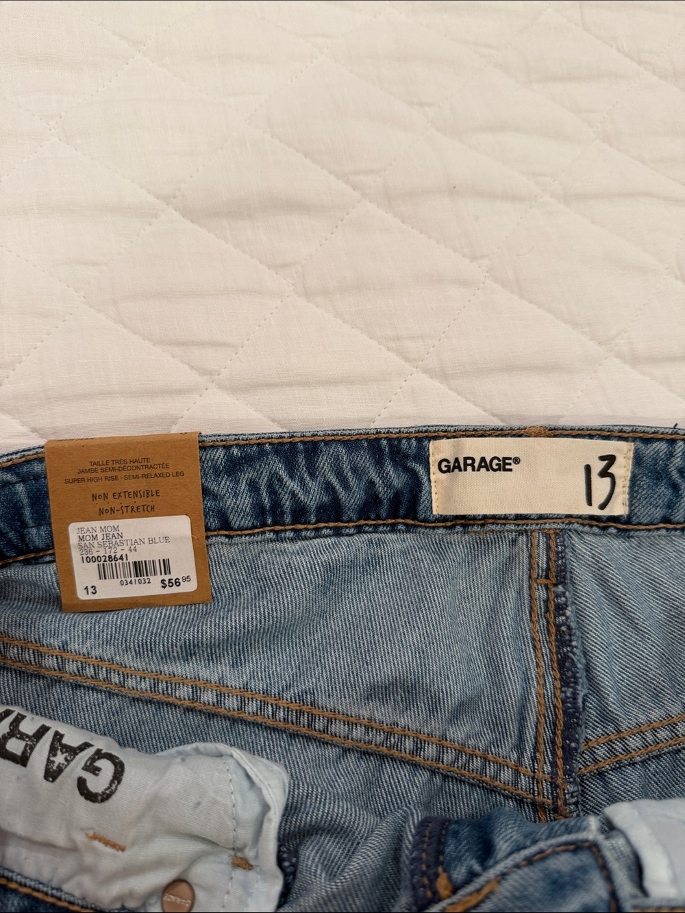 Garage Blue Distressed Straight Jeans
